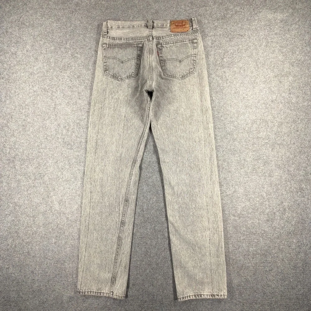 Vintage Levis 501 Made In USA 31x34 (Fits 30x33) Gray Wash Jeans 80s